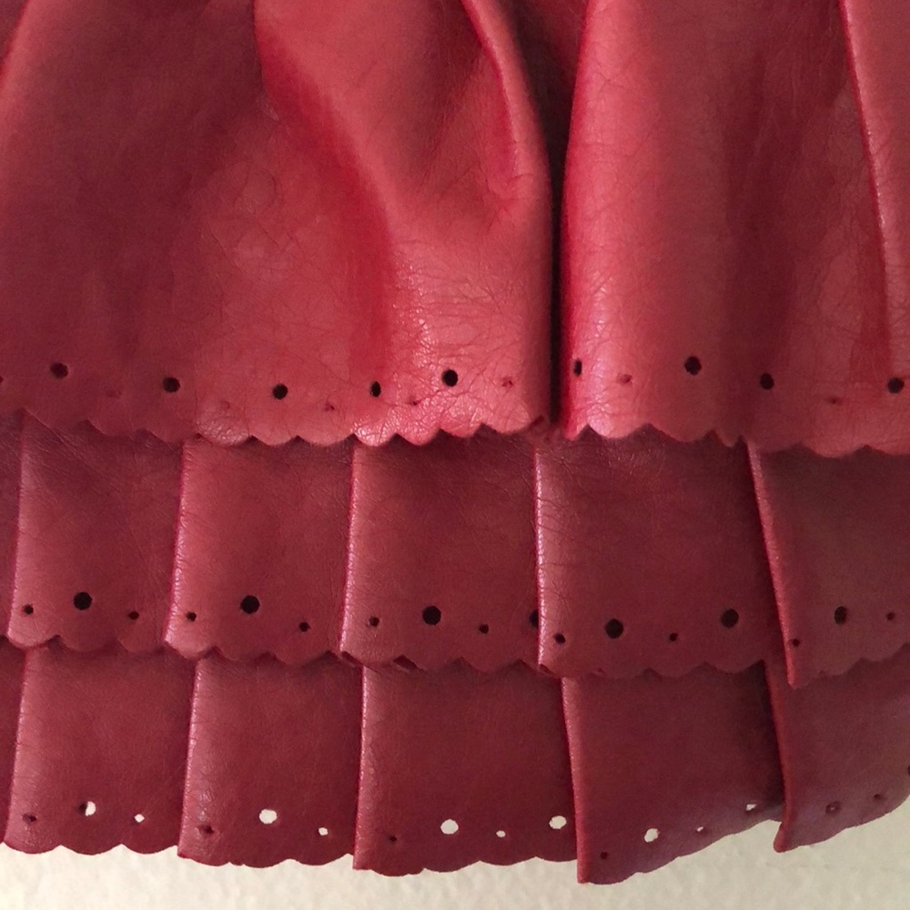 Red Ruffle Purse